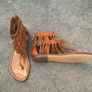 Sam Edelman Griffen Fringe Saddle Sandals Shoes